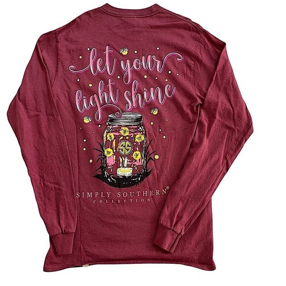 Simply Southern Let Your Light Shine Long Sleeve T-Shirt Women’s Small NWOT - Picture 1 of 9